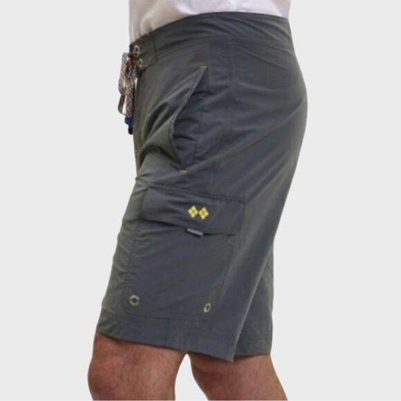 Robert Graham Mens Cargo Swim Trunks 2X Alvarado Active Fit Brief Liner Graphite - Picture 3 of 13